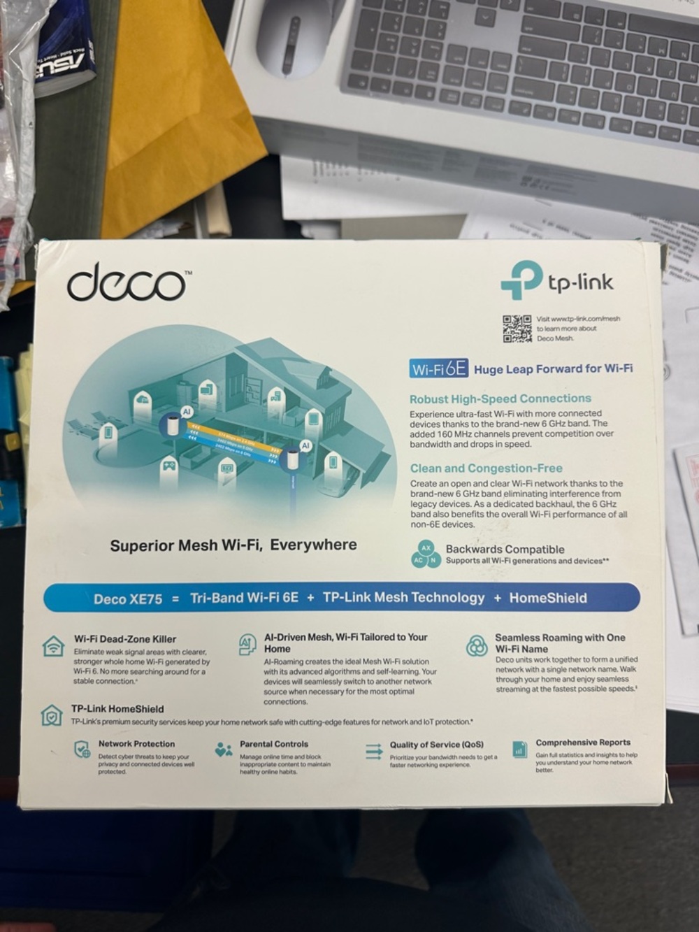 TP-Link Deco AXE5400 Mesh Wi‑Fi 6E System - White & Blue - Picture 3 of 5
